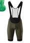 Herren Fahrradhose kurz SITIVO BIB 0 Grün dakota shadow/brightgreen