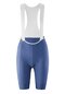 Damen Kurze Träger-Radhose mit Polster kurz Essential Bib W Blau rainy blue