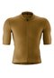 Men's short-sleeved cycling jersey with full zip Short Sleeve Road Jersey M brown  baked pretzel 