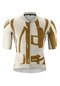 Men's Short-sleeved cycling jersey with full zip Short Sleeve Road Jersey Print M grey brown chateaugray/baked pretzel
