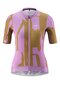 Damen Kurzarm-Radtrikot mit Full-Zip kurzarm Road Jersey Print W Violett Braun wisteria bloom/ baked pre