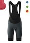 Damen Fahrradhose kurz SITIVO Bib W Grau Rot sargasso sea/fire