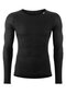 Langarm-Rad-Unterhemd für Herren Base Shirt Longsleeve Therm M Schwarz black